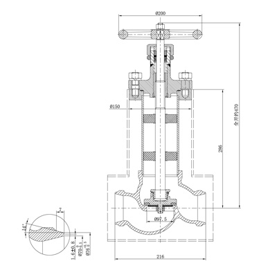 CRYOGENIC GLOBE VALVE VACUUM JACKETED DZJ-652